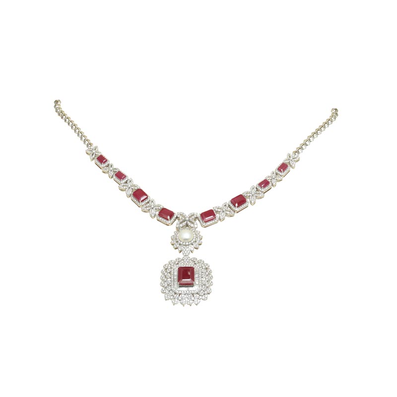 Diamond Neclace Set (Colours Stone)