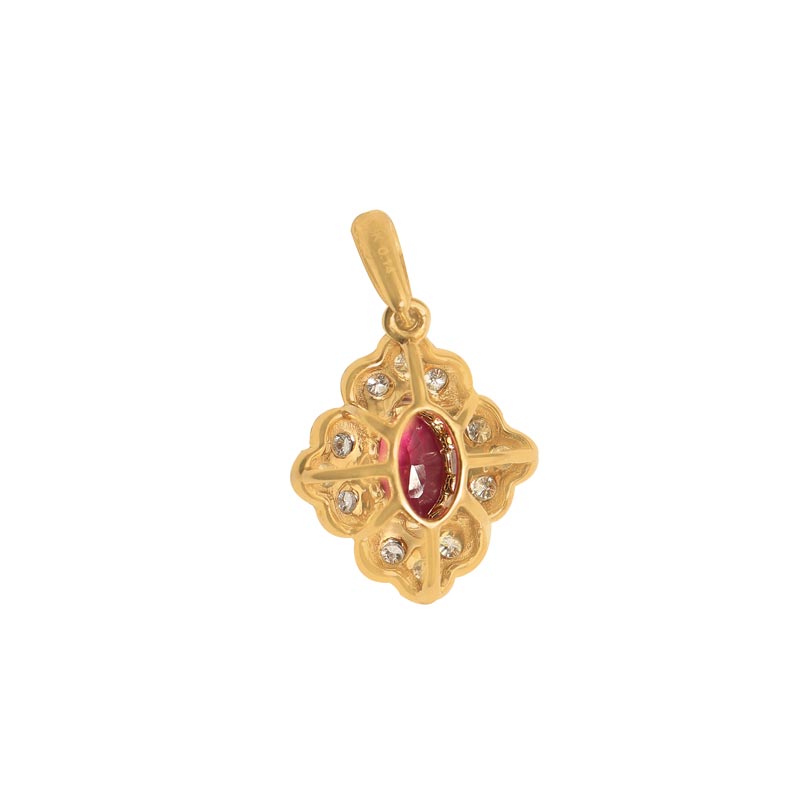 Diamond Pendent  (Colour Stone)