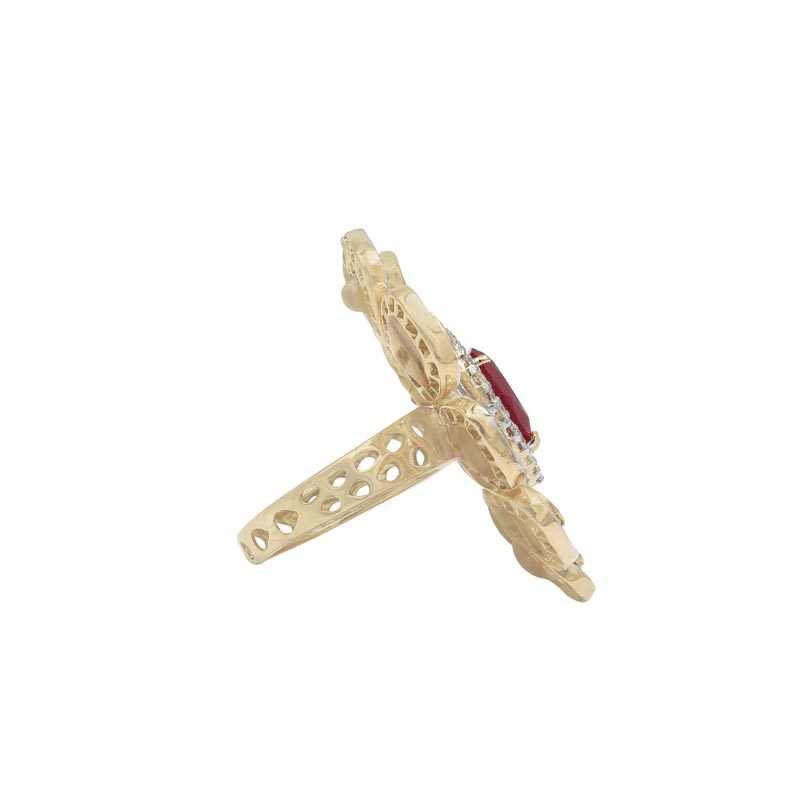 Diamond Finger Ring,  Ladies (Colour Stone)