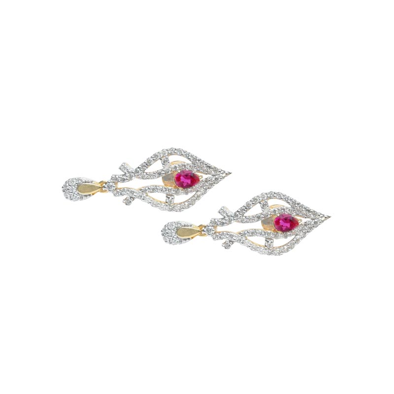 Diamond Earring (Colour Stone)