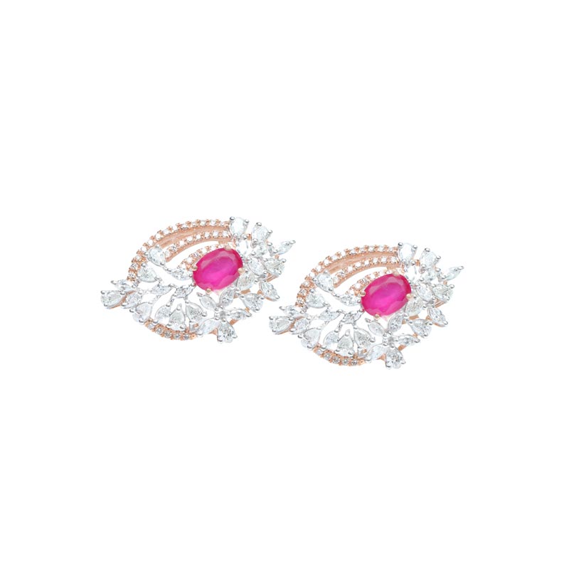 Diamond Earring (Colour Stone)