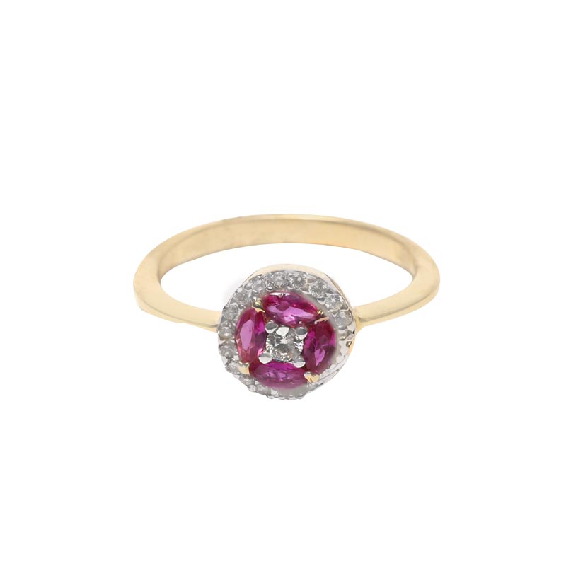 Diamond Ring,  Ladies  (Colour Stone)