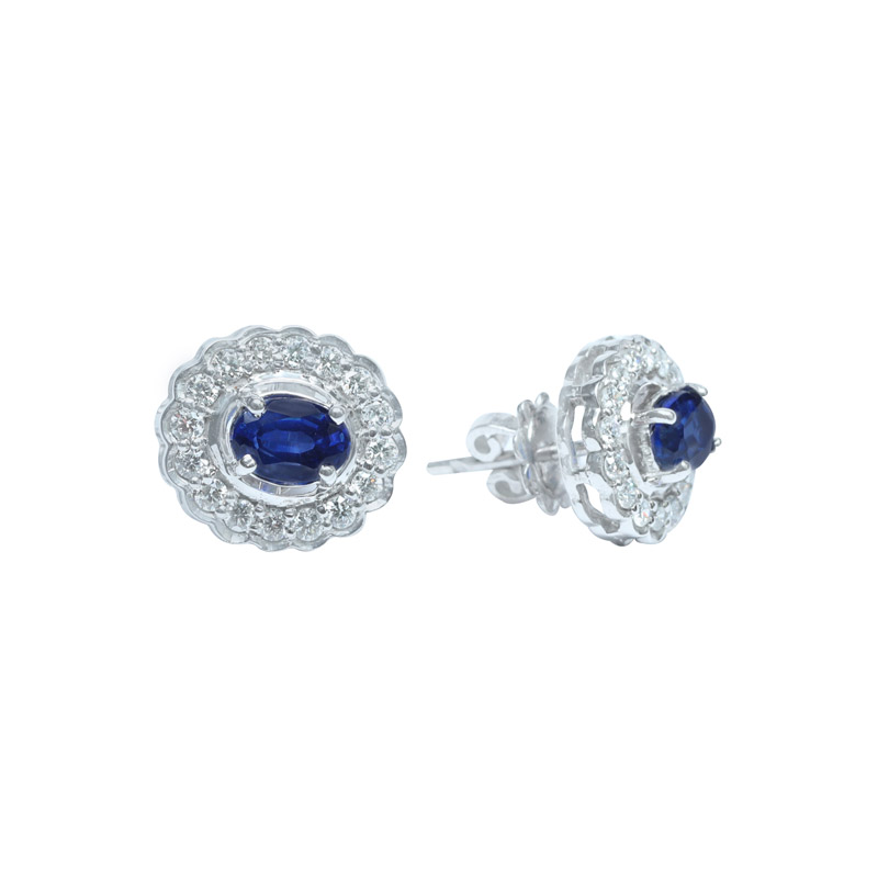 Diamond Earring (Color Stone)