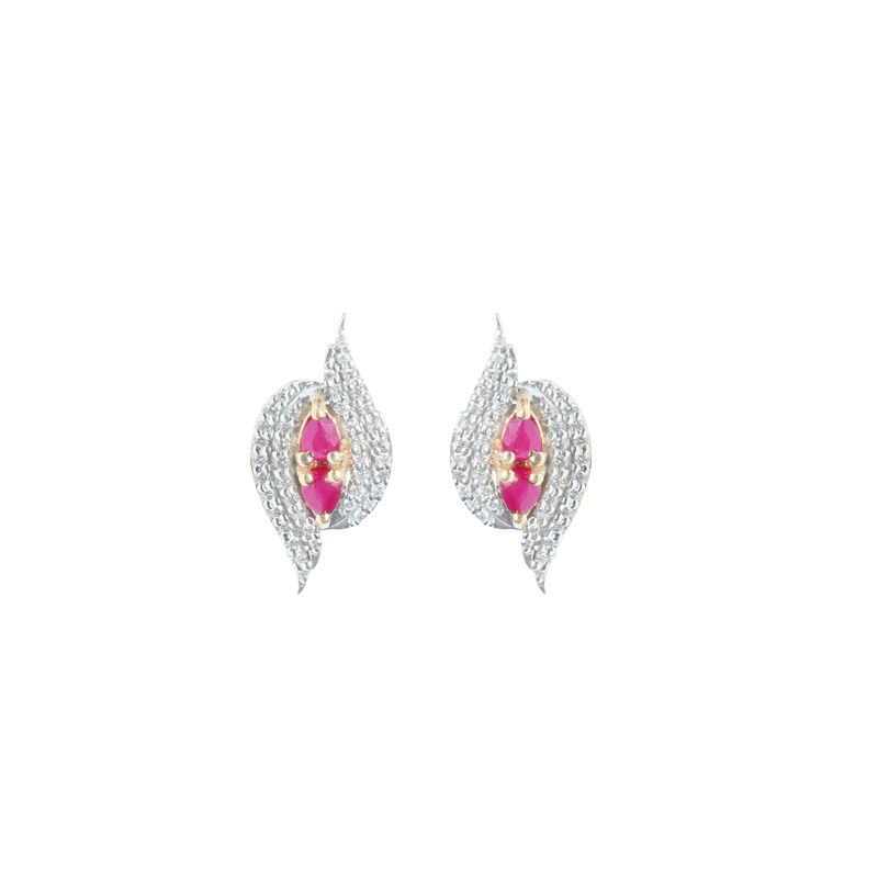 Diamond Earring (Color Stone)