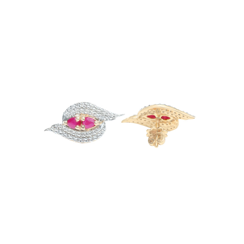 Diamond Earring (Color Stone)