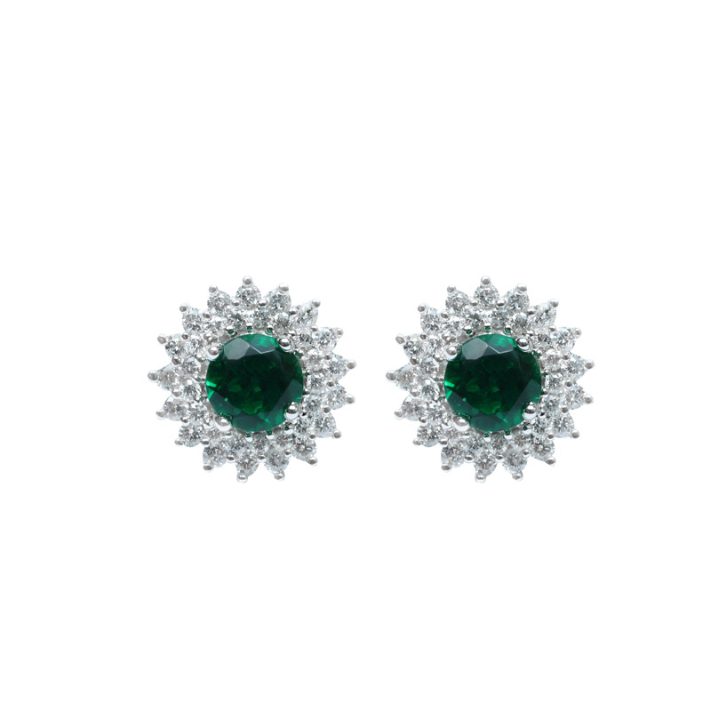 Diamond Earring (Color Stone) 