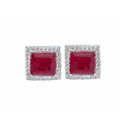 Diamond Earring (Color Stone)