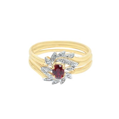 Diamond Ring,  Ladies (Colour Stone)