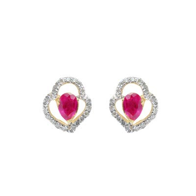 Diamond Earring (Color Stone)